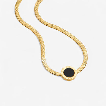 Azalea Black Pendant Necklace