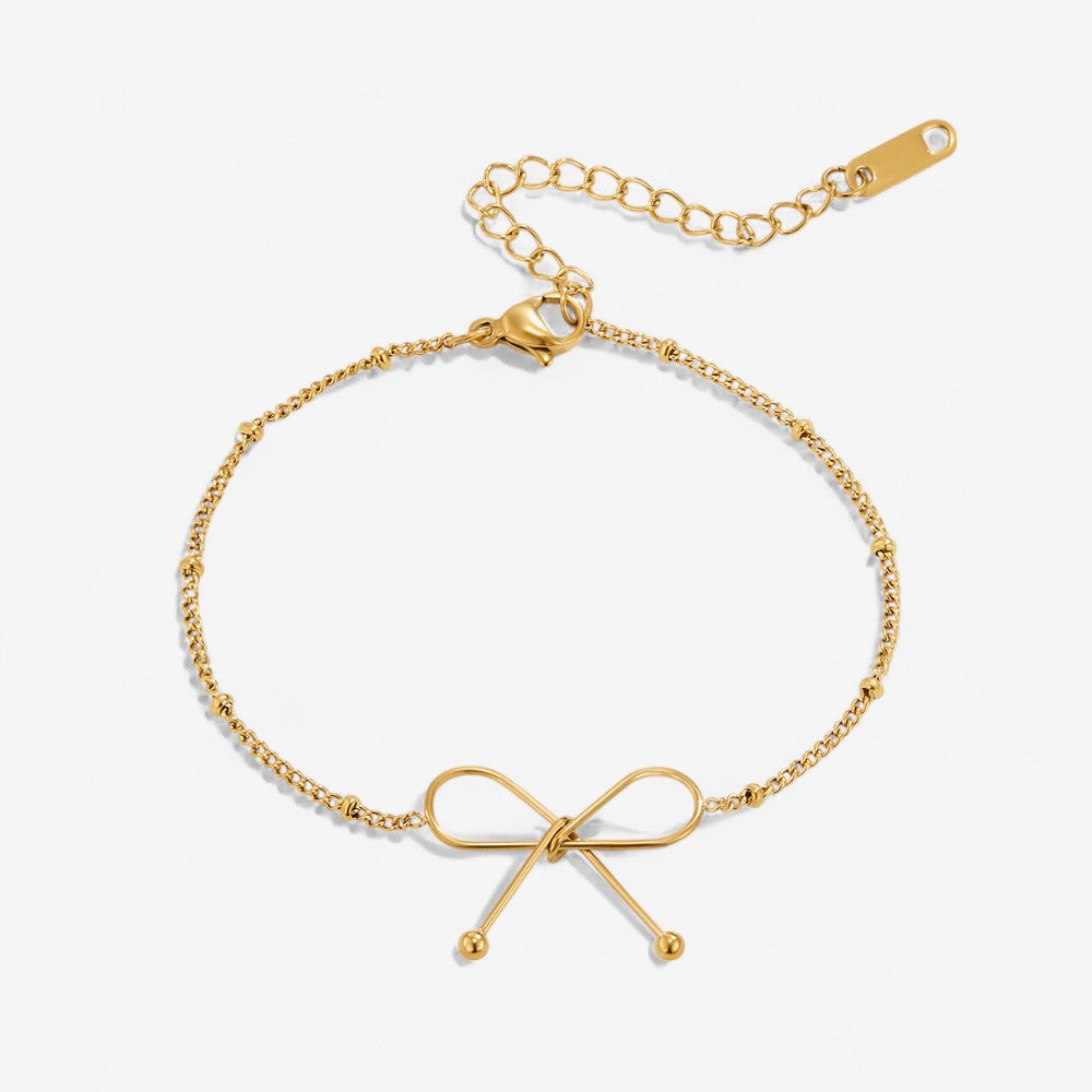 Anika Gold Bow Bracelet