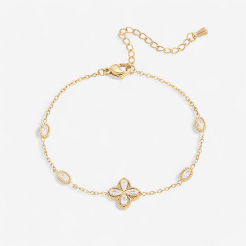 Four Leaf Clover Crystal Bracelet