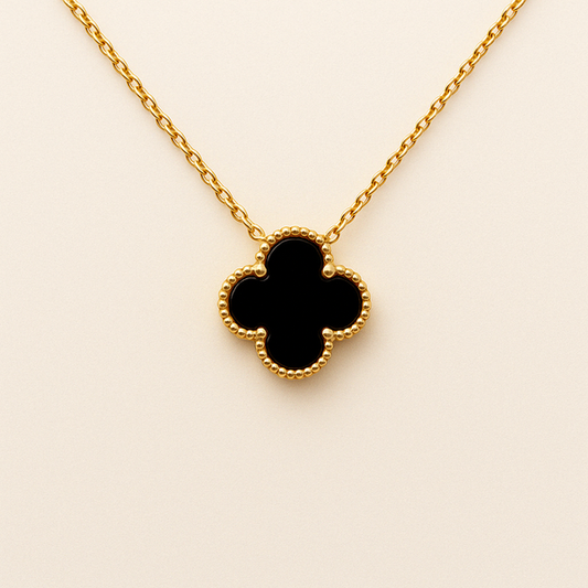 CLOVER | BLACK NECKLACE