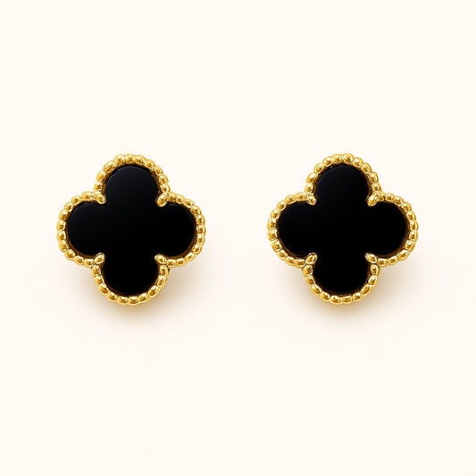 CLOVER | BLACK EARRINGS