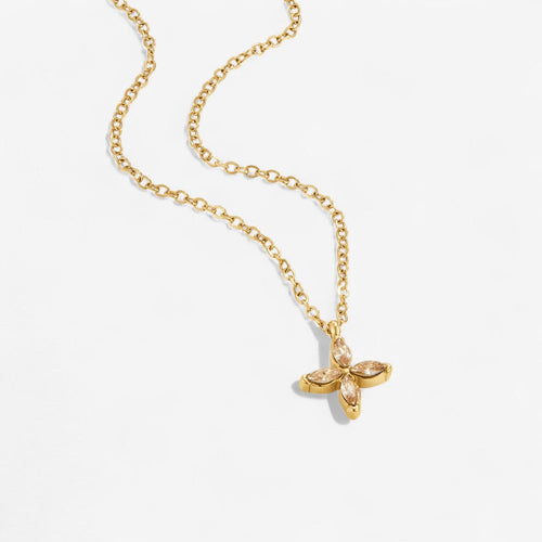 Elowyn Crystal Petal Necklace