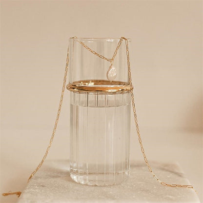 Hanalei Pearl Coin Paperclip Necklace