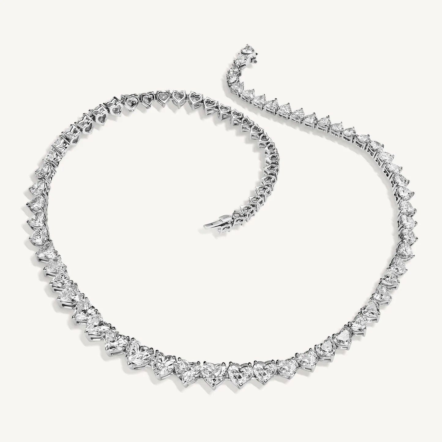 Heart Diamond Tennis Necklace