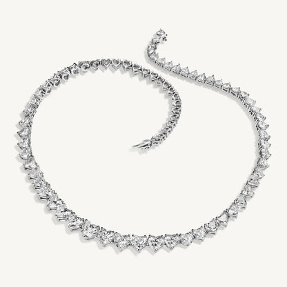 Heart Diamond Tennis Necklace