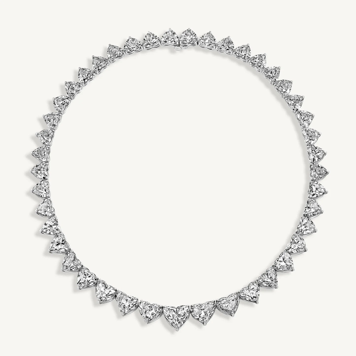 Heart Diamond Tennis Necklace